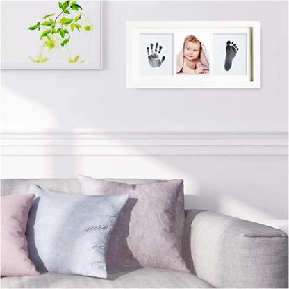 Baby Prints Handprint and Footprint Kit, Newborn Hand and Footprint Keepsake with 2 Safe Clean-Touch Inkless Ink Pad, Gift to New Parents or Baby Boys Girls Shower Registry