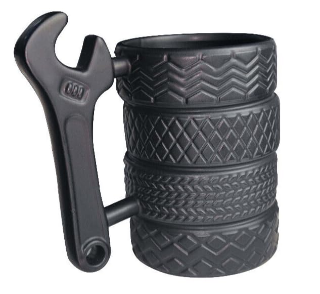 EXIGENT Tire Car Mechanics Ceramic Coffee Tea Cup Mug Collectible 12 OZ (Wrench)