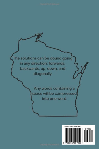 Wisconsin Word Search Puzzle Book: Word Searches with Easy to Read Print about Wisconsin, Green Bay, Madison, and More | 6x9 inches, 110 pages | 50+ ... Gift for Vacations, Holidays, and Free Times