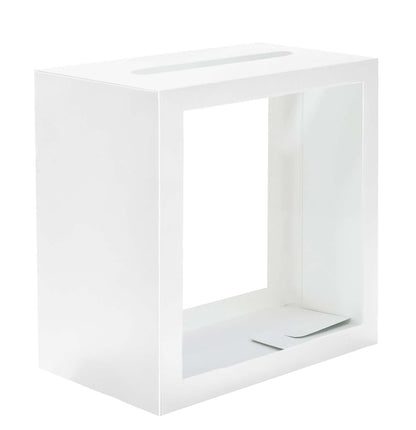 SietDESEO White Card Box for Party with Clear Window Large Gift Card Box Holder for Wedding Reception Birthday Graduation Baby Shower Raffle Ticket Box