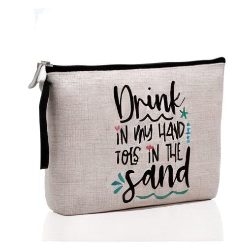 Hanamiya Na Beach Lover Gift: Beach Theme Decor, Purse, Makeup Bag, Travel Essentials, Cruise Bag for Summer Lovers