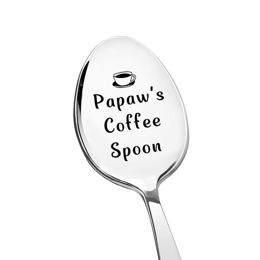 Papaw Fathers Day Gift for Grandpa Papaw Birthday Gifts for Grandpa Grandfather Papaw Coffee Spoon Gifts for Granddad Grandfather Retirement Gifts for Pawpaw Grandpa Tea Spoon Gifts for Tea Lover