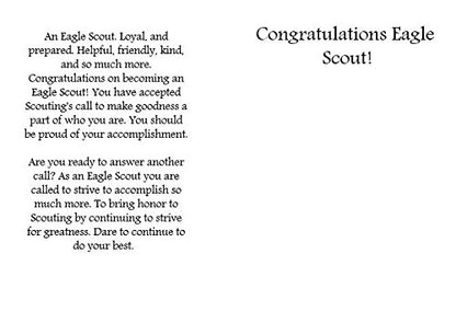 Aquinas Eagle Scout Congratulations Card American Flag Design Card for Eagle Scout Present or Court of Honor Gift