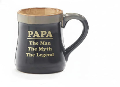 burton+BURTON 18oz Papa Mug, The Man The Myth The Legend Ceramic Coffee Cup in Decorative Gift Box