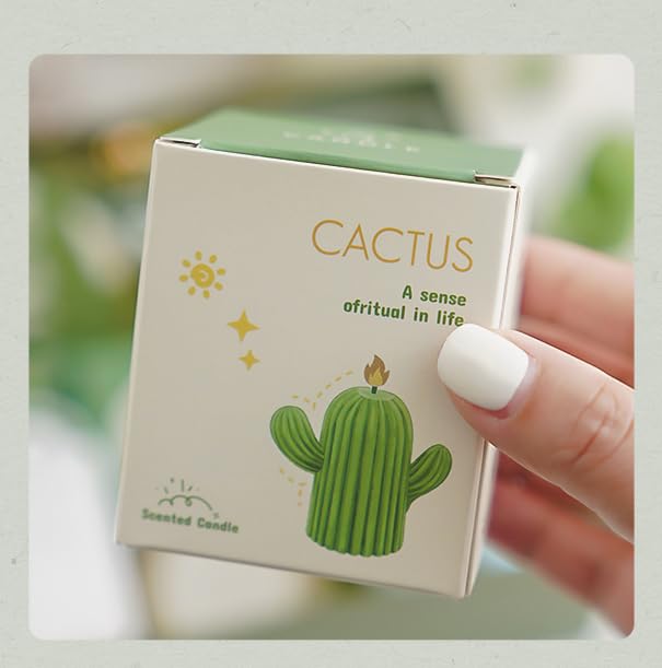 Cactus Candles for Women - Unique Cactus Gifts for Friends, Arizona Mexican Birthday Teacher Gifts 4Pack Mini Scented Succulent Candles, Saguaro Desert Tropical Cake Table Baby Shower Party Decor