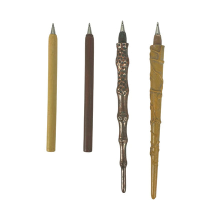 Harry Potter Wizarding World Wand Pens Set of 4 - Voldemort, Hermione, Dumbledore Wands
