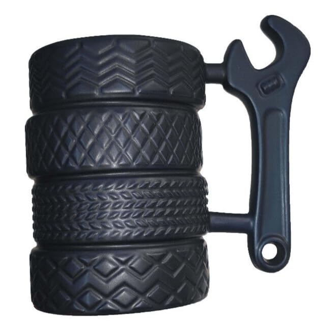 EXIGENT Tire Car Mechanics Ceramic Coffee Tea Cup Mug Collectible 12 OZ (Wrench)