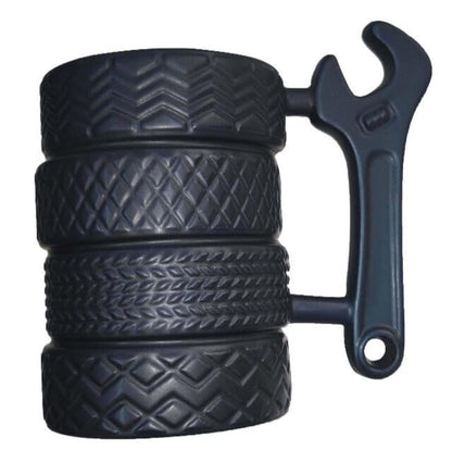 EXIGENT Tire Car Mechanics Ceramic Coffee Tea Cup Mug Collectible 12 OZ (Wrench)