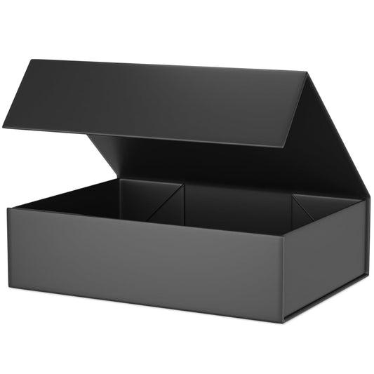 Black Gift Box 11.9" x 8.5" x 3.3" with Magnetic Closure Lid Gifts Boxe for Presents,Bridesmaid Gift Boxes,Cute Box,Birthday Gifts Boxe,Luxury for Gift Packaging, Magnetic Gifts Boxes for Wrapping Gift