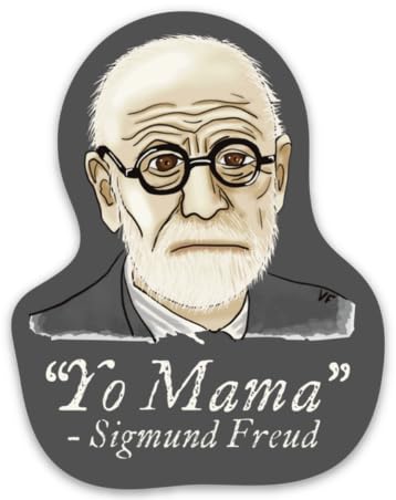 Funny Psychology Magnet, Sigmund Freud Yo Mama Joke, Funny Psychology Gift
