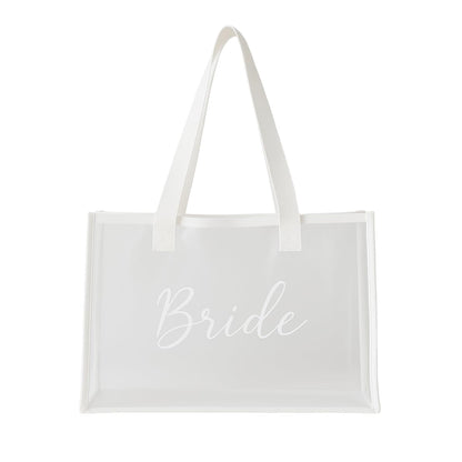 Clear Bride Tote Bag| Bachelorette Party Decorations, Bride To Be Purse Accessory, Bridesmaid Gift, Bridal Shower Supplies, Engagement Party Favor, Bride Beach Pool Bag
