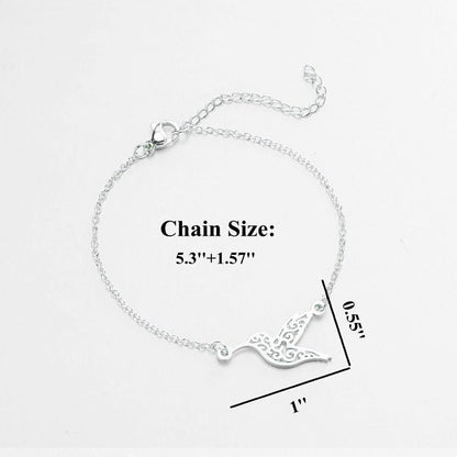 Personalized Hummingbird Gifts for Women,Hummingbird Charm Bracelet for Her,Stocking Stuffers for Mom/Daughter/Wife,Funny White Elephant Gifts for Adults
