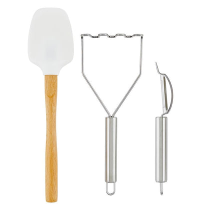 Santa Barbara Design Studio Kitchen Tools Set - Gift Boxed Cooking Essentials Kit, 3-Pieces, Mashed Potato Book Box
