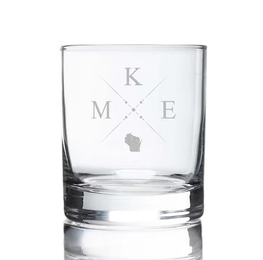 JohnPartners993 Milwaukee Whiskey Glass - Milwaukee State Outline Whiskey Glass - Milwaukee Flag Whiskey Glass - Milwaukee Fan - Milwuakee Gift