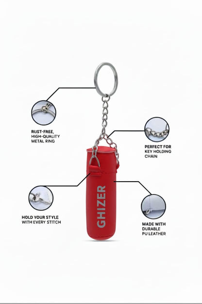 Mini Boxing Keychain – Premium PU Leather Sports Car Keychain Gift for Boxers, Men, Gym Lovers & Athletes
