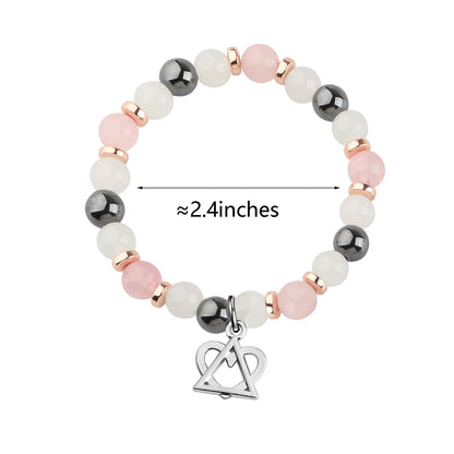 WSNANG Adoption Heart Triangle Charm Bracelet Adoption Symbol Jewelry Foster Mom Gotcha Day Gift