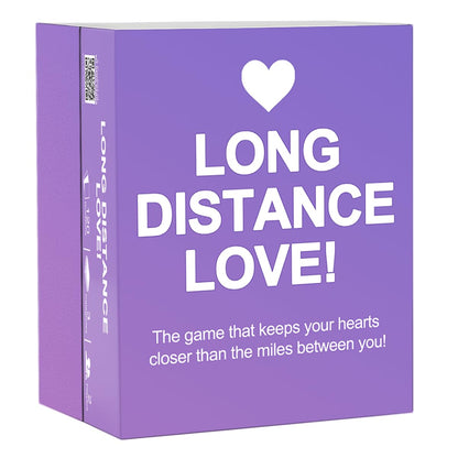 Long Distance Love – Long Distance Relationship Card Game for Couples, 150 Conversation Starter Cards for Video Calls & Virtual Date Night, Gift for Boyfriend or Girlfriend