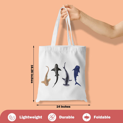 Turtle Gifts Shark Gifts Tote Bag, Hedgehog Horse Gifts for Women Girls, Animals Reusable Grocery Bag Shopping Bag