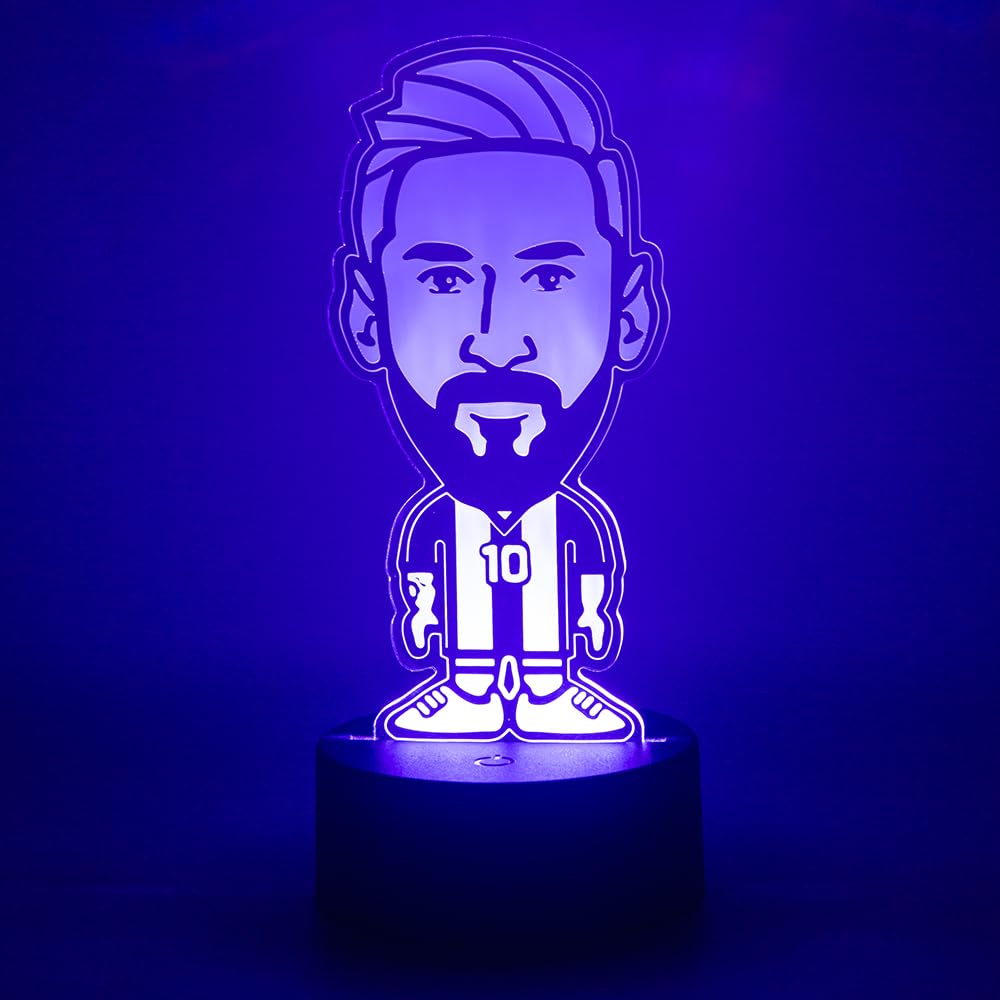 EXIGENT 3D LED Light Argentina Soccer Lamp Acrylic Illusion Night Flashing Cool (SoccerLamp_LM)