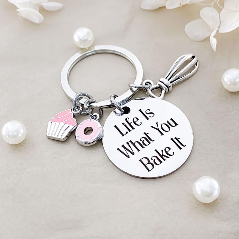 Baking Gift Chef Baker Gifts Christmas Gifts For Baker Baking Lover Keychain Gift Cupcake Keychain Cooking For Pie Culinary Students Cute Baking Thanksgiving Kitchen Presents