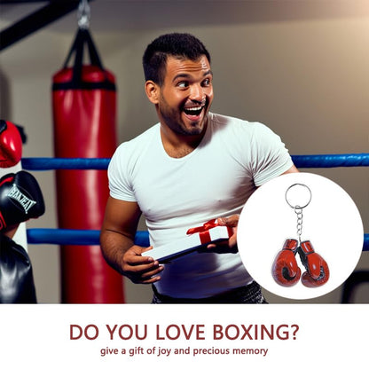 Boxing Gloves Keychain for Father‘s Day Gifts from Daughter Son Key Chain Charms for Boxing Enthusiasts