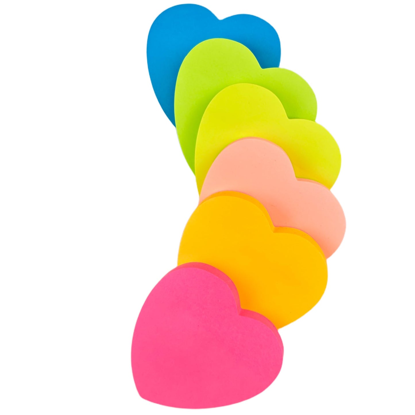Heart Sticky Notes - 6 Pads Valentines Gifts | Valentines Party Favors Supplies for Women - Post Notes Stickers for Galentines - Teacher Must Have Desk Accessories for Classroom Office,80 Sheets/Pad