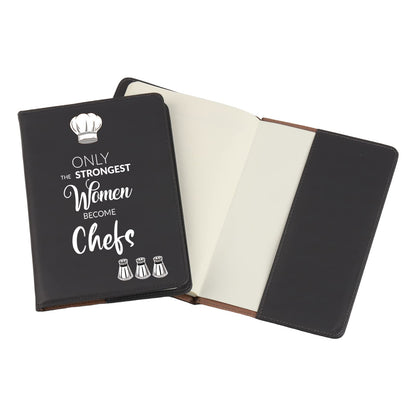 Gzrlyf Female Chef Notebook Cover Chef Recipe Journal Women Chef Gifts Culinary Gifts for Women Cooking Lover Gifts (become Chefs Notebook)