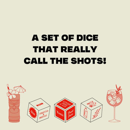 Cocktail Dice | Liquors, Mixers, & More | Roll for Over 200 Delicious Drink Combos!