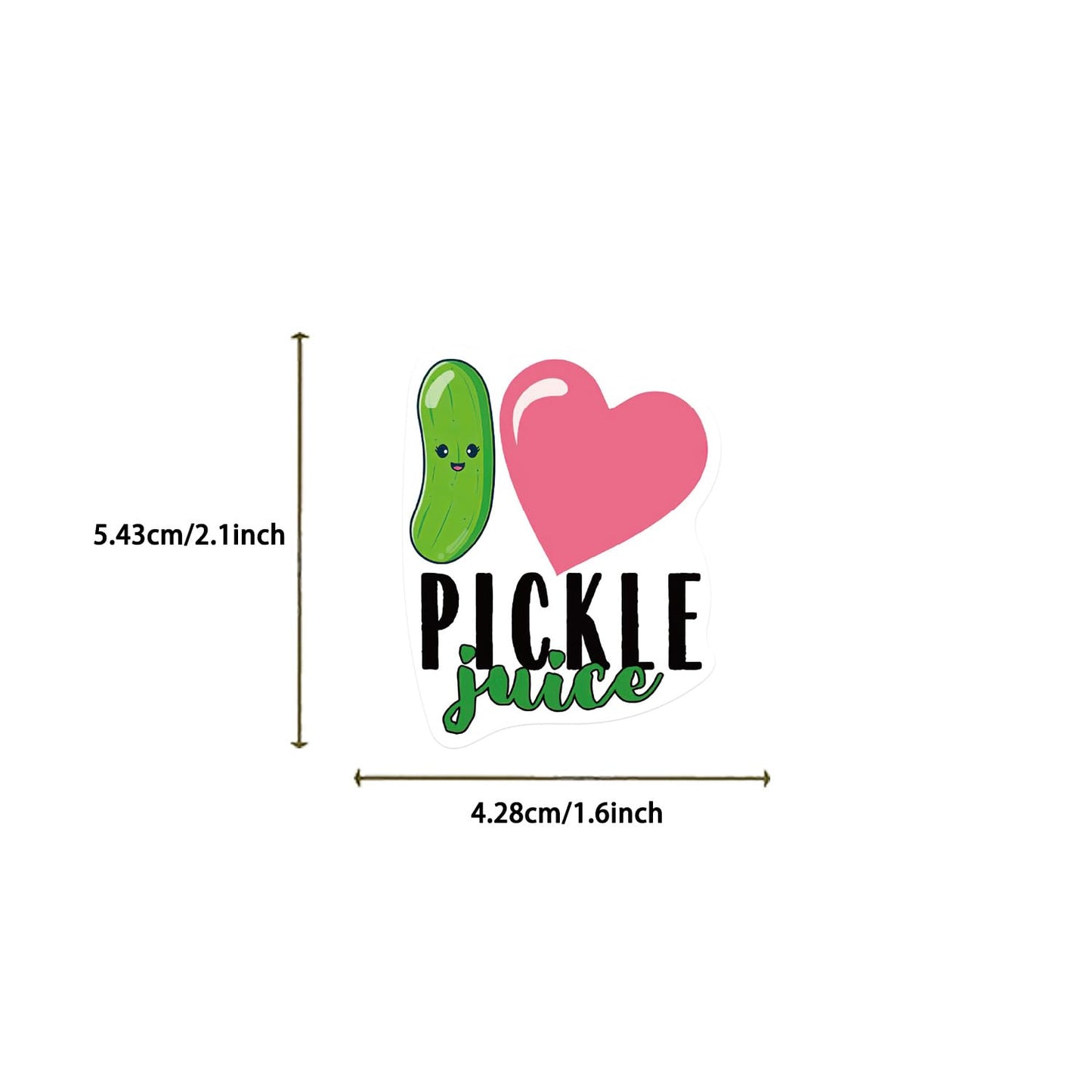 Funny Pickle Stickers for Adults, Cartoon Pickle Stickers Bulk, 50PCS Vinyl Waterproof Stickers for Water Bottle, Laptop, Phone, Skateboard, Scrapbook, Journal, Luggage, Party Supplies (Pickle)