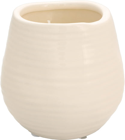 Pavilion Gift Company Never Stop Wishing Happy 40th Birthday - 8 oz Soy Wax Candle with Wick in A Yellow Ceramic Vessel 8 oz-100 Scent: Serenity, 3.5 Inch Tall