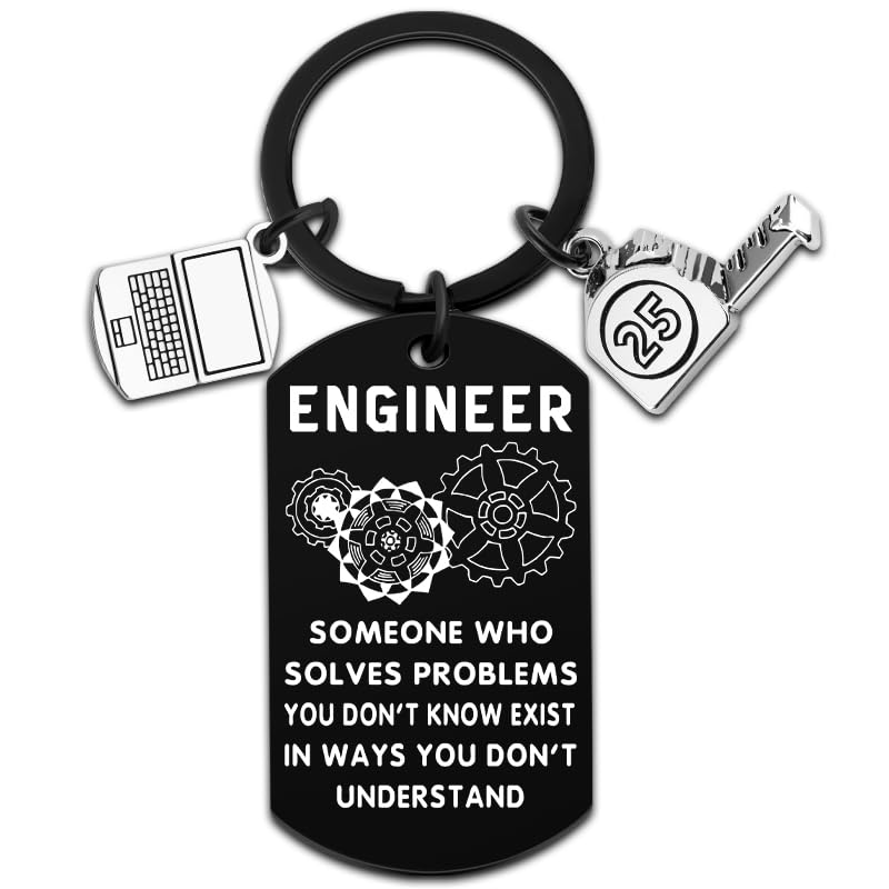 Engineer Gifts for Men Engineer Keychain Cool Gifts for Engineers Graduation Gift for Him Electrical Engineering Gift for School Student