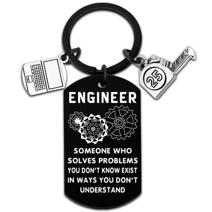 Engineer Gifts for Men Engineer Keychain Cool Gifts for Engineers Graduation Gift for Him Electrical Engineering Gift for School Student