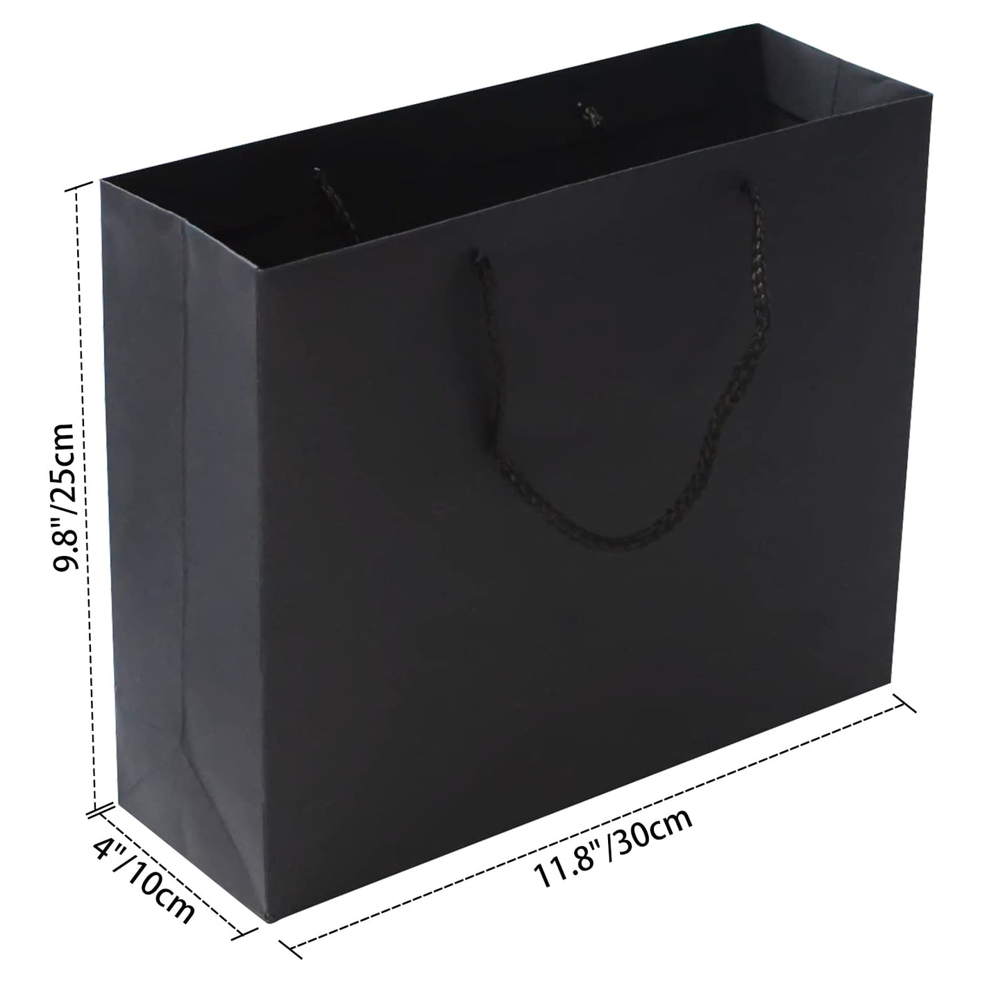 RUIFYRAY Black Luxury Magnetic Gift Box with Lid, Ribbons and Gift Bag, Medium Size-9.4x7x3 Inches, Great for Christmas, New Year, Wedding, Birthdays, Man