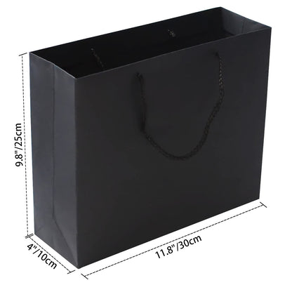 RUIFYRAY Black Luxury Magnetic Gift Box with Lid, Ribbons and Gift Bag, Medium Size-9.4x7x3 Inches, Great for Christmas, New Year, Wedding, Birthdays, Man