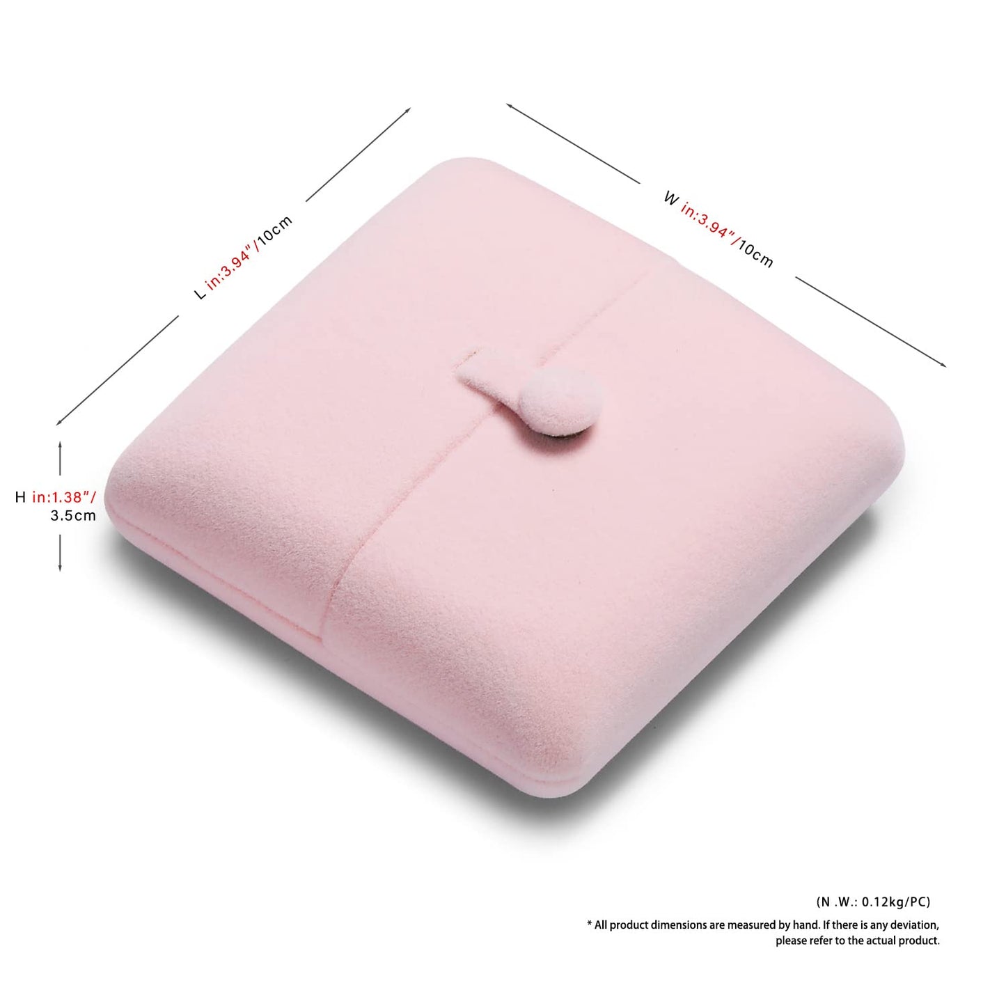 Oirlv Pink Velvet Jewelry Packaging Box Pendant Earrings Display Storage Case Pendant Gift Box