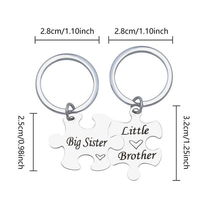 Sister Brother Puzzle Keychain Gifts for Sisters Big Brother Birthday Graduation Gifts for Sister Sis Siblings from Sister Brother Big Sister Little Brother Keychain Gifts for Sister Brother Siblings