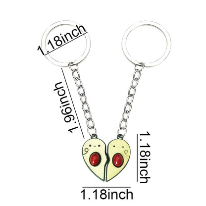 yaozeio Friendship Keychian Gift for Best Friend Bff Couples Avocado Hamburg Keychain for Husband Wife Gifts