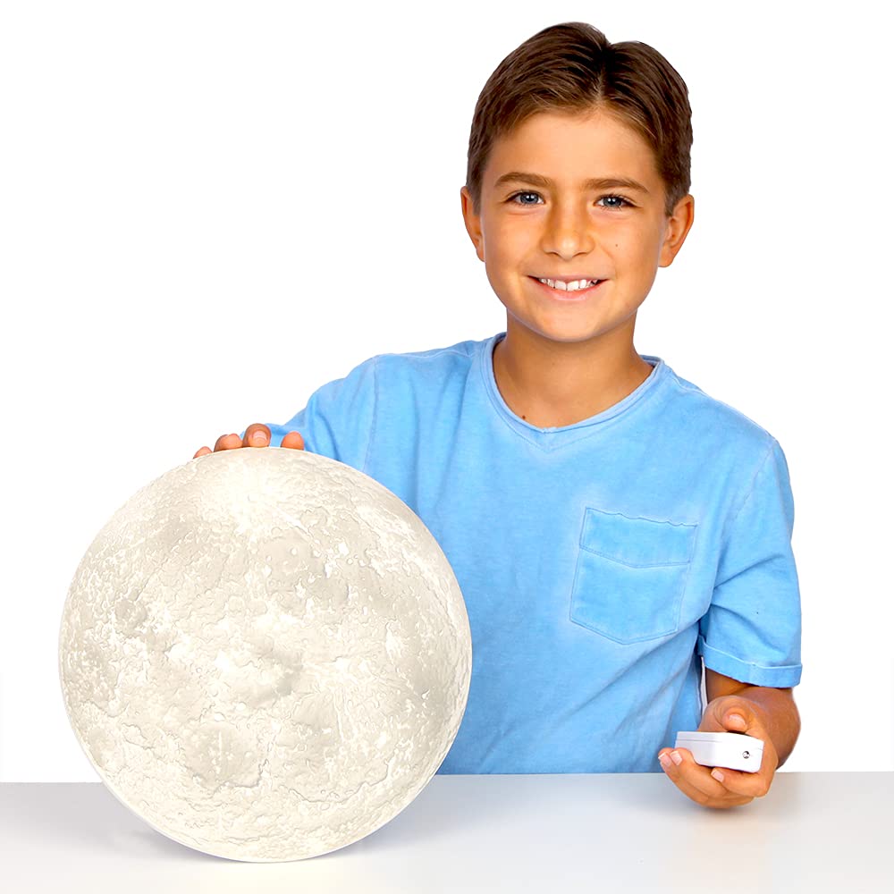 Uncle Milton Moon in My Room - 12 Light-Up Lunar Phases, Remote Control or Automatic, STEM Toy, Great Gift for Boys & Girls Ages 6+