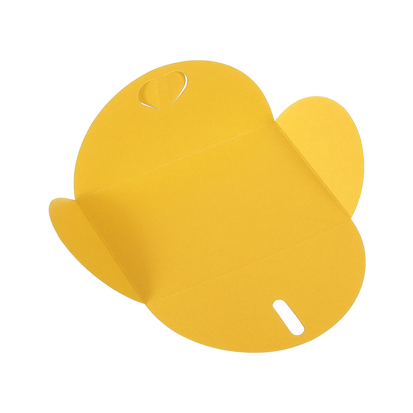 PATIKIL Gift Card Envelopes, 12 Pack Heart Shaped Clasp Small Gift Cards Holder Mini Envelope for Birthdays Weddings, Yellow