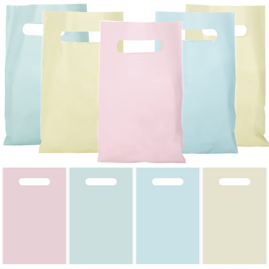 160 Pieces Pastel Party Gift Bags Spring Pastel Treat Bags with Handles Pastel Party Decorations Rainbow Goodie Bags Multicolor Candy Gift Bags for Birthday Baby Shower Wedding Easter Mothers Day