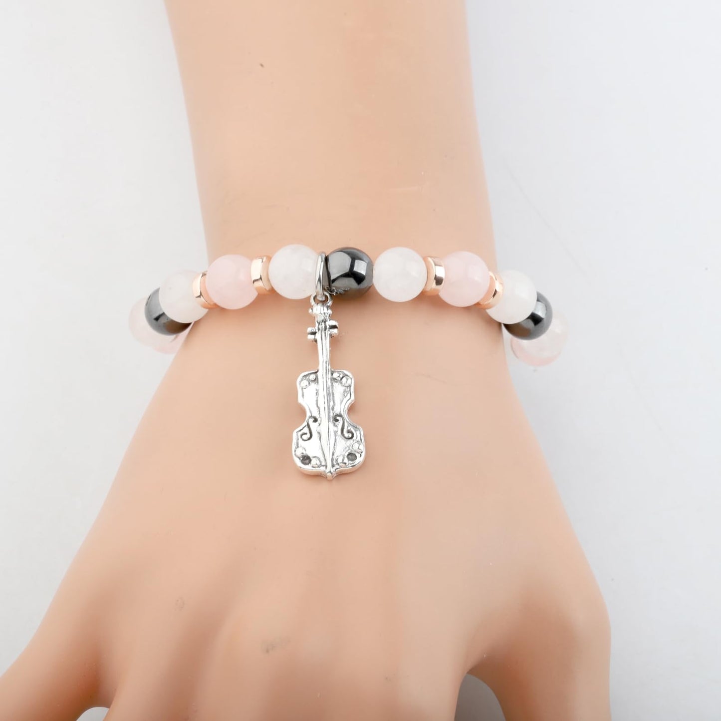 WSNANG Violin Charm Bracelet - Jewelry Gift for Violin Lovers & Music Enthusiasts