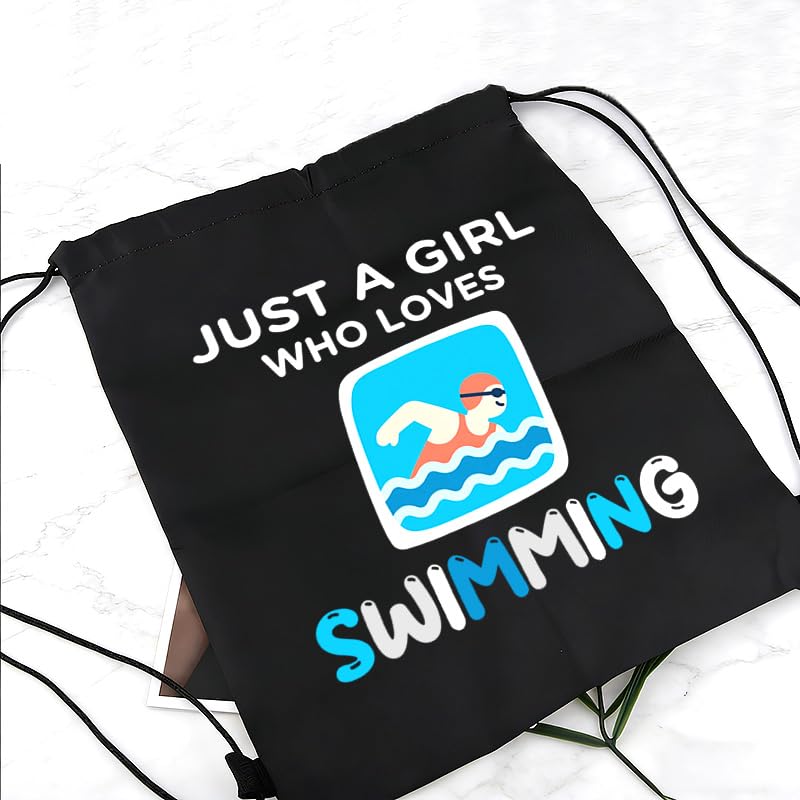 Swim Gifts for Swimmers Birthday Gifts for Friend Swimming Drawstring Backpack for Swimmer Gift for Daughter Granddaughter Swim Lover Gift for Girls Swim Team Gift Bags Swimming Drawstring Sackpack
