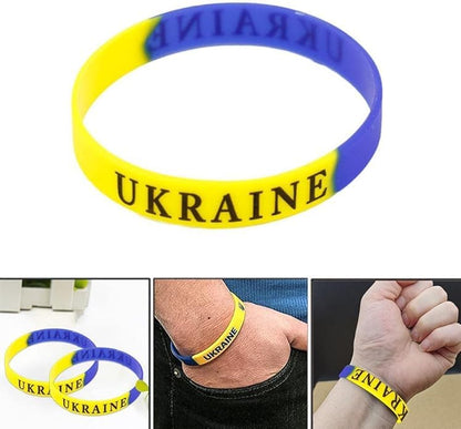 1PC Ukraine Flag Bracelet Ukraine Ukrainian Rubber Wristband Ukrainian Gifts Fan Souvenirs