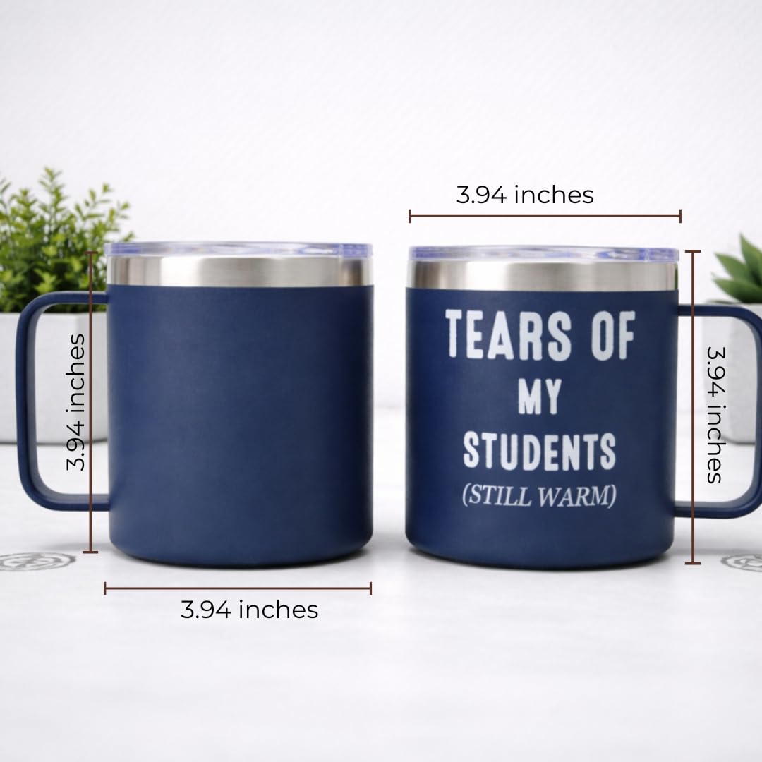 Teacher Appreciation Gifts for Men, Funny Male Teacher Appreciation Gifts, 14oz Coffee Mug Tumbler with Handle, Cool Teacher Gifts for Men for Teacher Appreciation Week Birthday Christmas