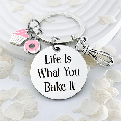 Baking Gift Chef Baker Gifts Christmas Gifts For Baker Baking Lover Keychain Gift Cupcake Keychain Cooking For Pie Culinary Students Cute Baking Thanksgiving Kitchen Presents