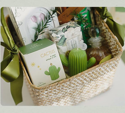 Cactus Candles for Women - Unique Cactus Gifts for Friends, Arizona Mexican Birthday Teacher Gifts 4Pack Mini Scented Succulent Candles, Saguaro Desert Tropical Cake Table Baby Shower Party Decor