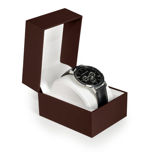 Prestige & Fancy Premium Brown Watch Gift Box with Pillow Single Watch Case Storage Box PU Wristwatch Display Case Organizer for Men and Women for Christmas, Birthdays, Anniversary