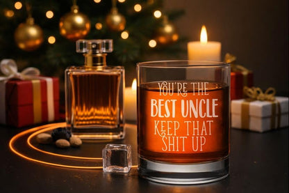 Veracco You Are The Best Uncle Keep That Shit Up Old Fashioned Glass Funny Best Uncle Gift (Clear, Glass)