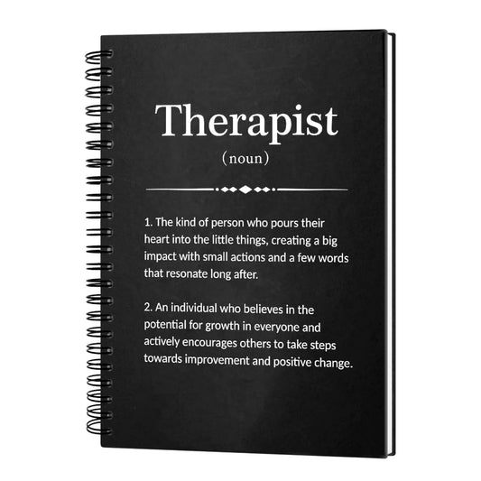 Therapist Definition 160 Blank Pages Hardcover Spiral Notebook, Thank You Gift for Mental Health Therapist, Psychiatric Nurse Graduation Gift, Therapy Appreciation Gift, Therapist Gift Idea