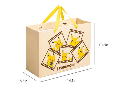 Pikachu 2Count Large Gift Bags for Birthday, Christmas, 14.1 x 10.2 x 5.5inches (Yellow2)